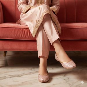 Blush Pearl Embroidered Khussa