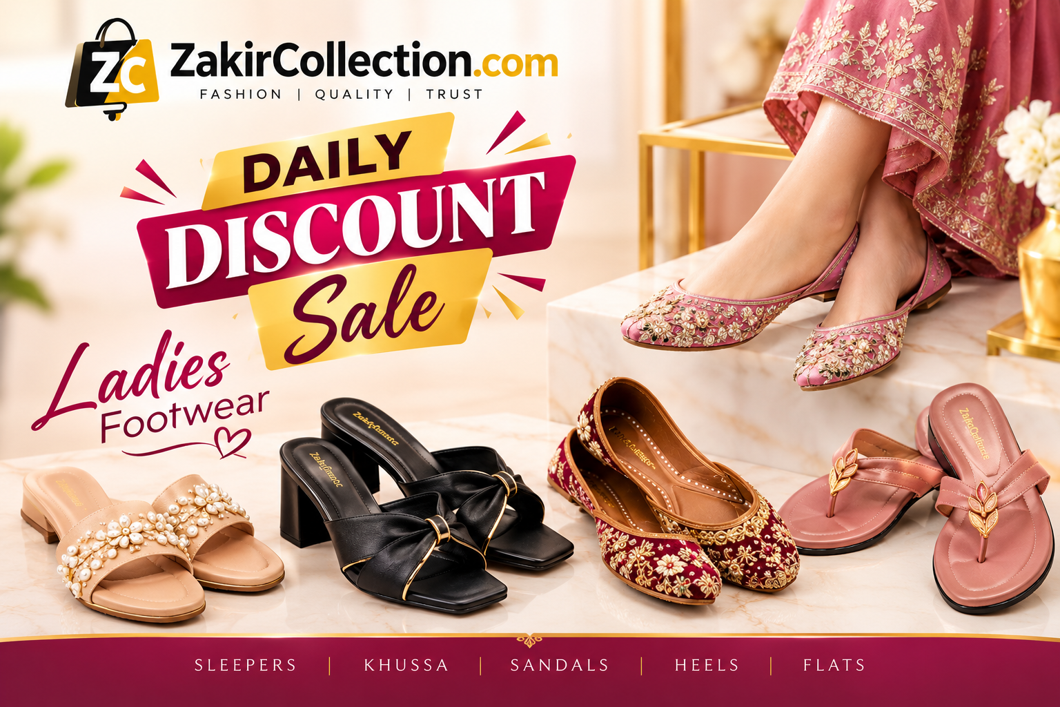Daily Discount Ladies’ Footwear Collection