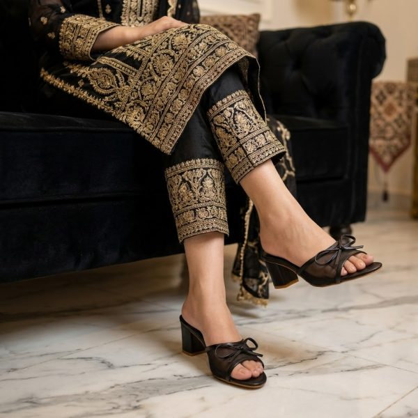 Open-Toe Block Heel Mules โ Premium Festive & Formal Women Footwear Open-Toe Block Heel Mules โ Premium Festive & Formal Women Footwear